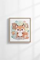 Quadro Infantil Animais Fofos Raposa