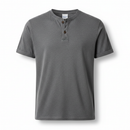 Camiseta Henley Cinza