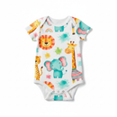 Body Infantil Branco com Animais