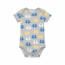 Body Infantil Cinza com Elefantes