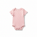 Body Infantil Rosa com Corações